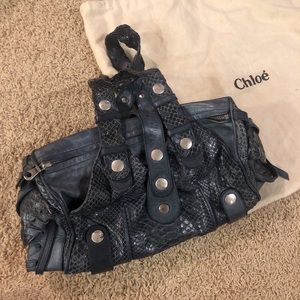 Chloe Silverado python skin in blue